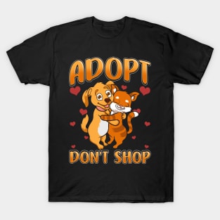 Adopt Don't Shop Cat & Dog T-Shirt